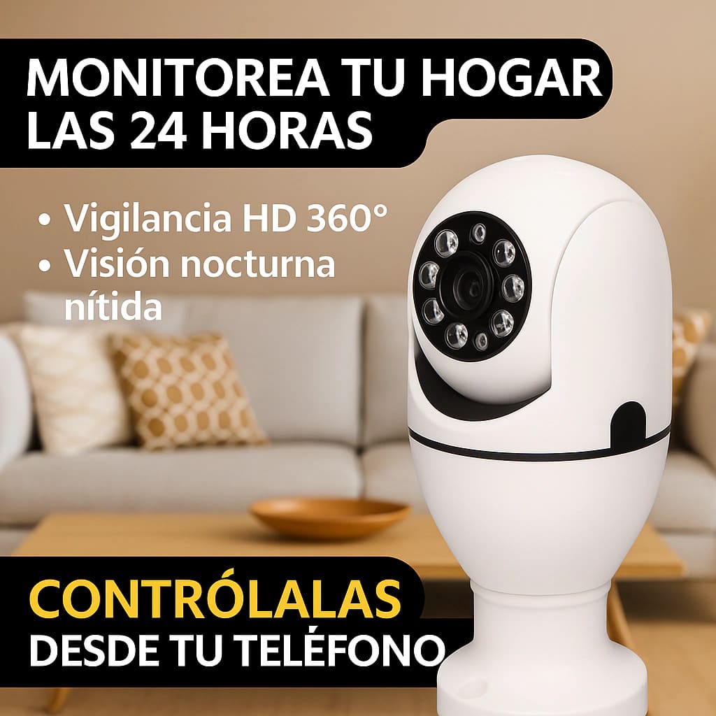 2X1 FOCO CAMARA DE SEGURIDAD + REGALOS ESPECIALES🎁
