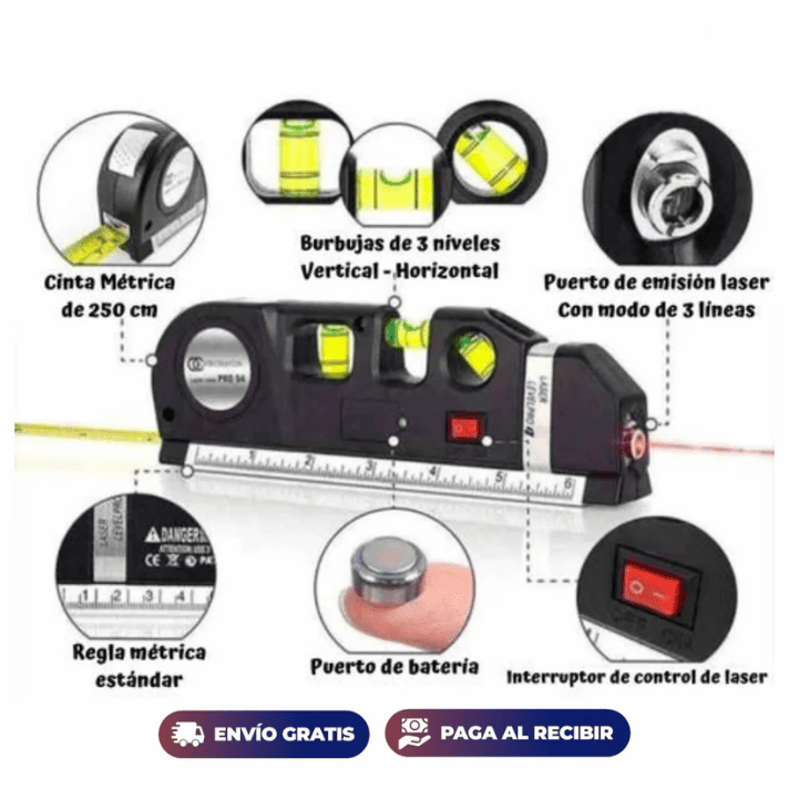NIVEL CON LASER + REGALOS ESPECIALES🎁