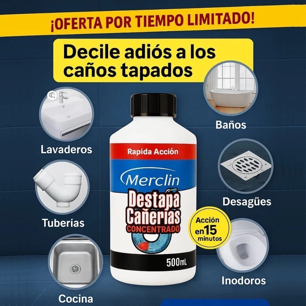 2X1 POLVO DESTAPADOR DE CAÑERIAS + REGALOS ESPECIALES🎁