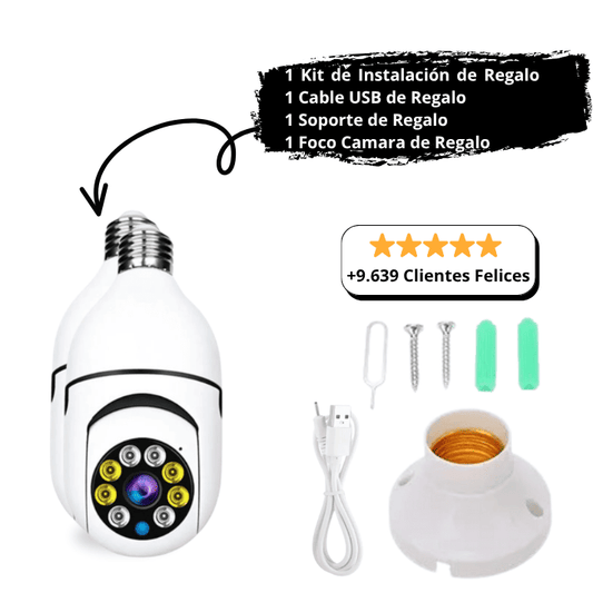 2X1 FOCO CAMARA DE SEGURIDAD + REGALOS ESPECIALES🎁