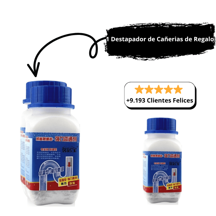 2X1 POLVO DESTAPADOR DE CAÑERIAS + REGALOS ESPECIALES🎁